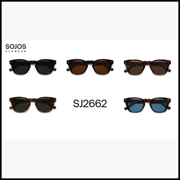 Retro Vintage Polarized Sunglasses, 70s 80s Square Panto Style UV400 Shades main image 6